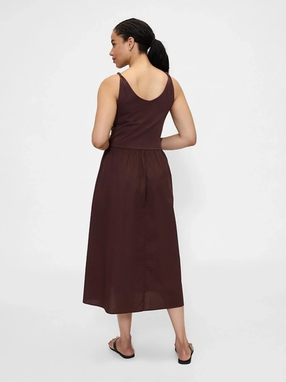 Gap Twist-Strap Scoopneck Midi Dress